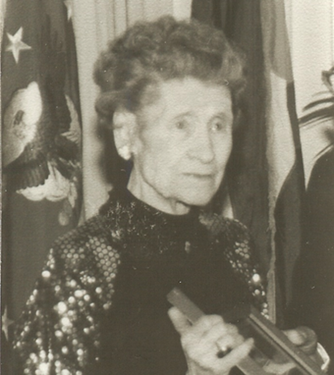 Mary Babnik Brown being honored in 1990.