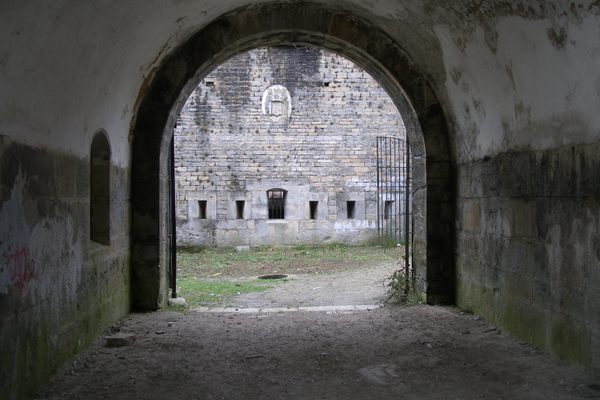 Corridor to one of the yards.