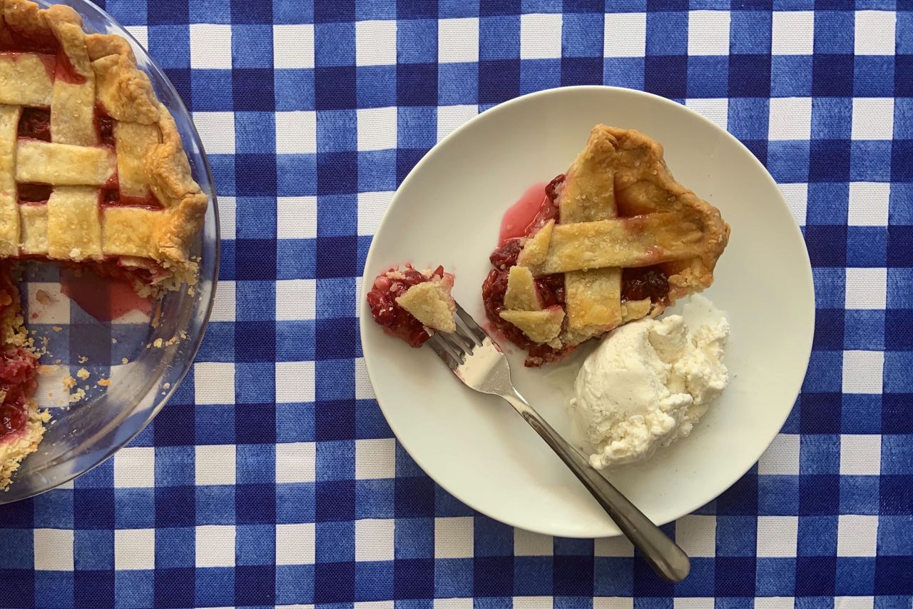 The 2014 blue-ribbon cherry pie recipe from the Iowa State Fair.