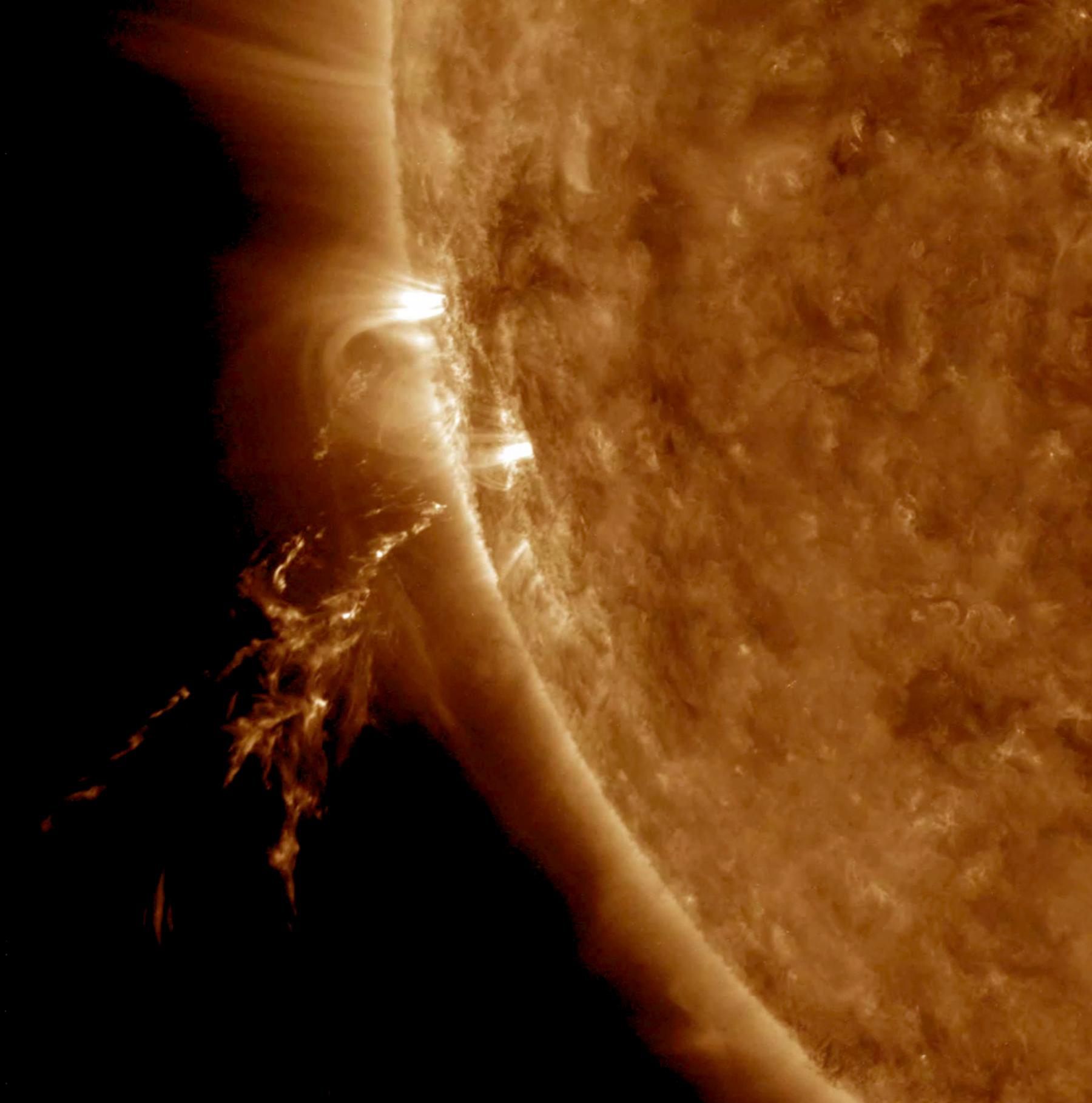 A solar outburst, October. 