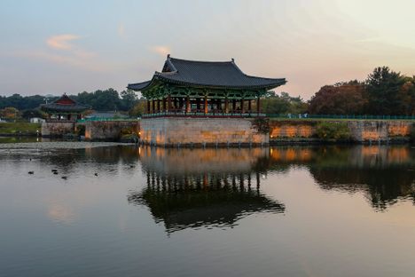 One of the structures on Wolji Pond.