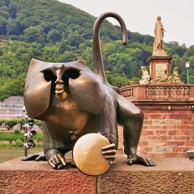 Heidelberg's Old Bridge Monkey.