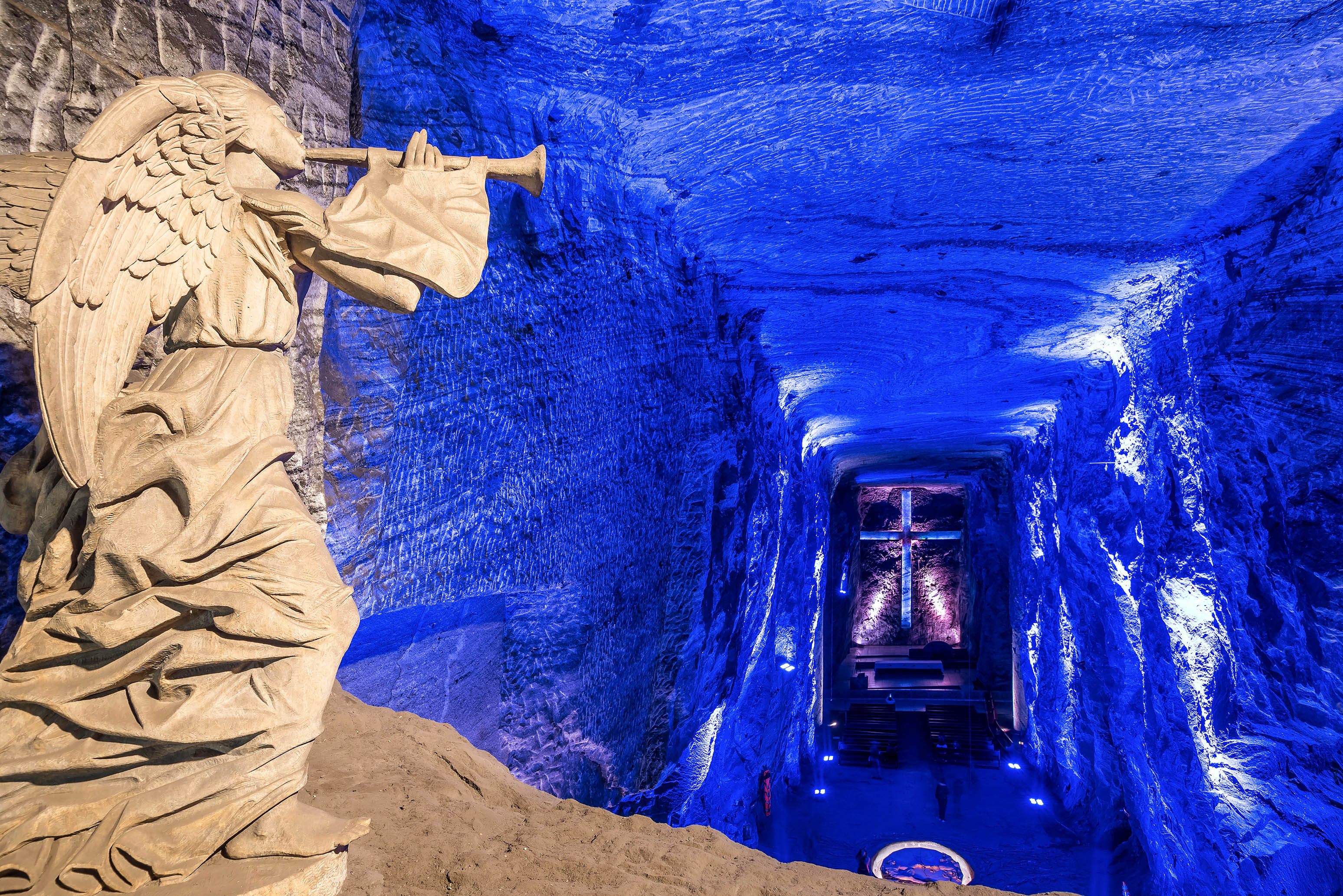 The Salt Cathedral of Zipaquirá, an underground Roman Catholic church built within the tunnels of a salt mine, is a stop on our 2019 trip, "Colombia: Mountainside Cities & Mural-Lined Streets."