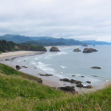 A view of Crescent Beach from Ecola Point.
