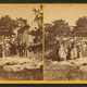 People gathered at a clambake in Maine, circa 1869-1880.