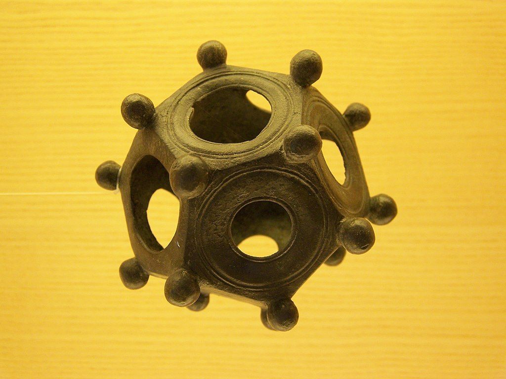 This ancient dodecahedron found in Avenches, Switzerland, once the Roman city of Aventicum. 