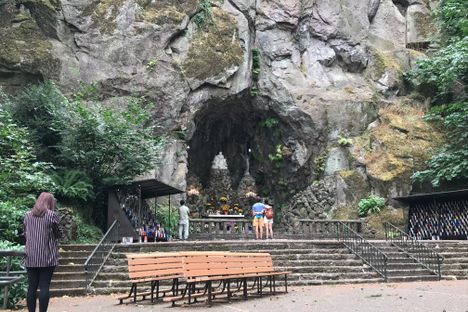 Near the entrance past the gift shop