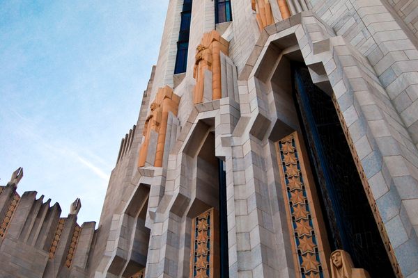 The Boston Avenue United Methodist Church's dramatic entrance is one of the finest examples of Art Deco in the state. 
