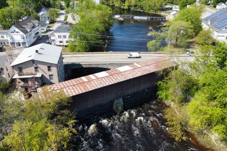 Arial view of the bridge.