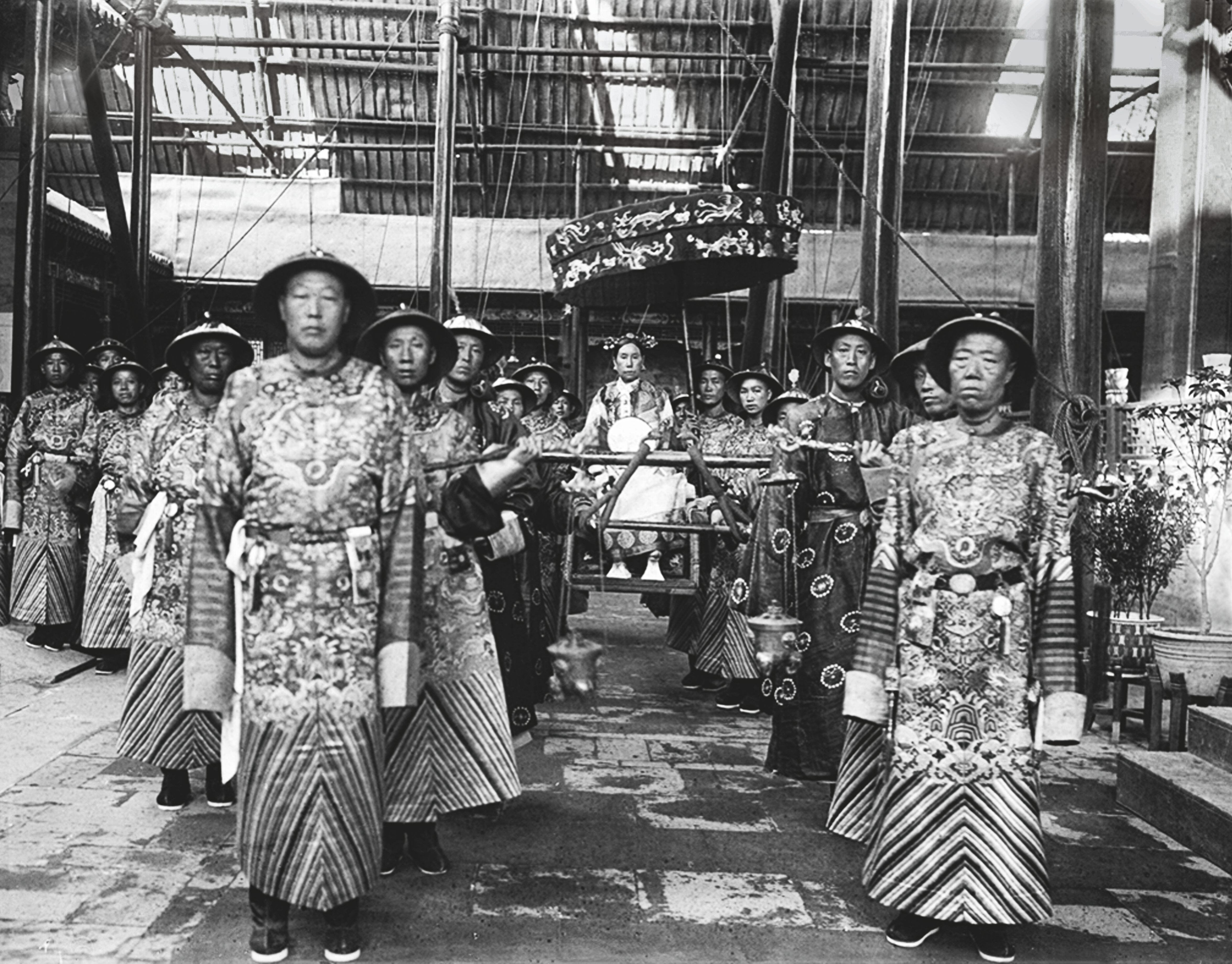 Empress Dowager Cixi of China in her first-ever photograph taken in 1903 in the Summer Palace in front of the Hall of Benevolence and Longevity in Beijing. Cixi ruled from 1861 to 1908 and is said to have been the most powerful empress in Chinese history and to have been instrumental to China's modernization.