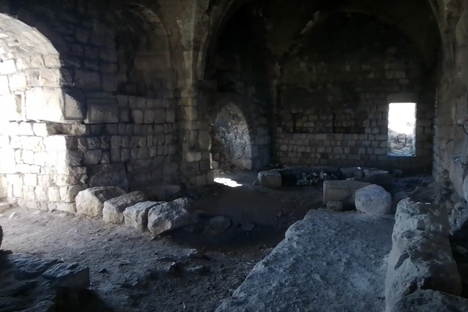 Inside the castle's main hall