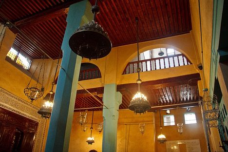 The ceiling of the Ibn Danan Synagogue
