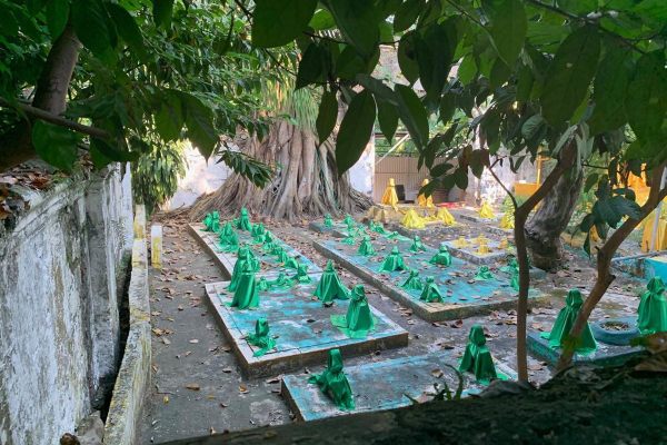 A view of the graves