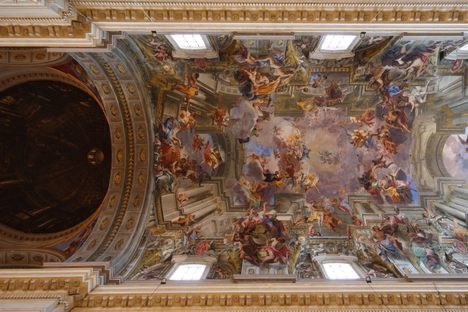 The entire ceiling