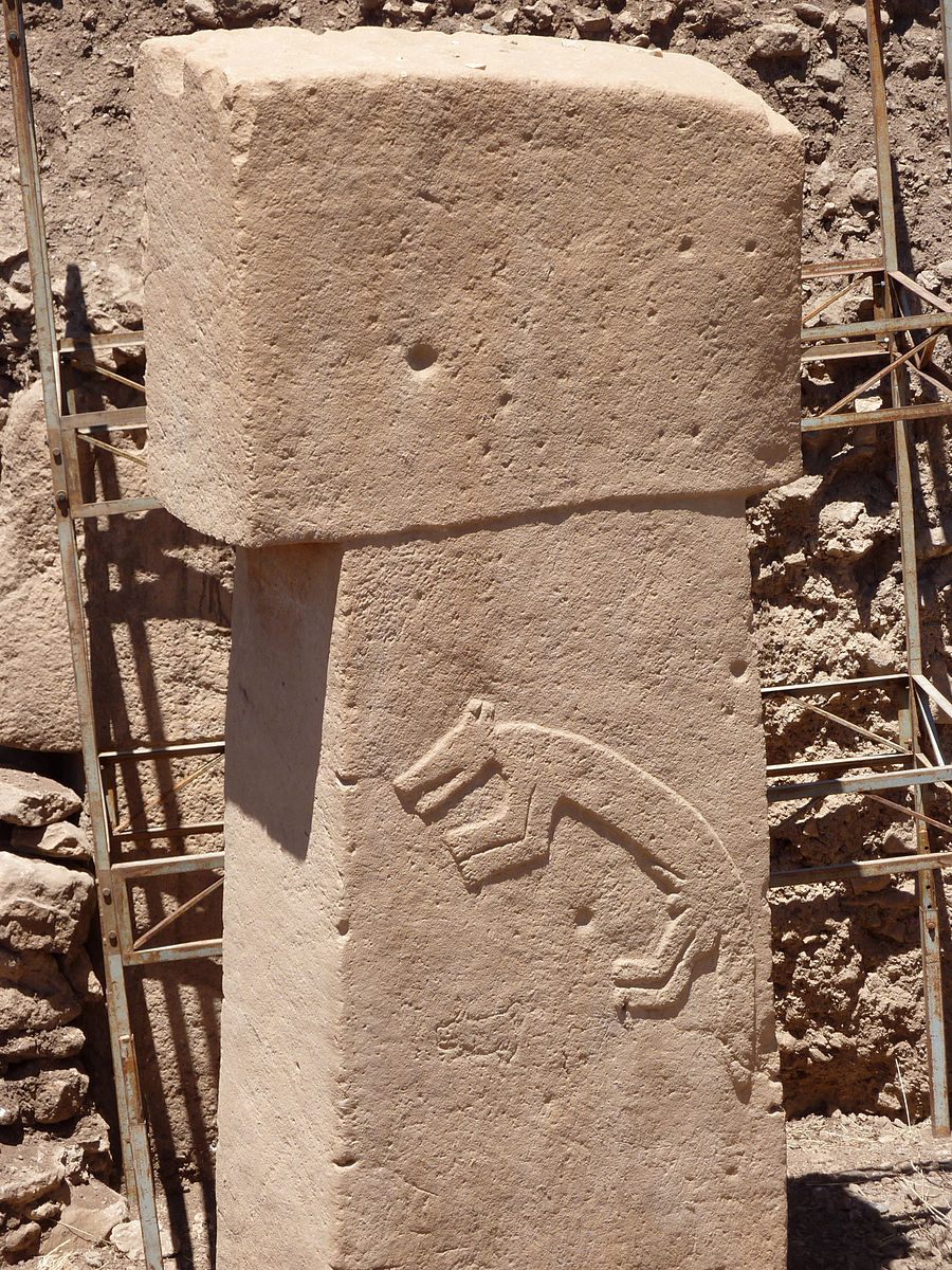 A leaping fox carved into a Göbekli Tepe pillar.