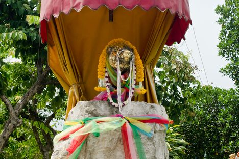 The pig shrine, known also as the Sahachat Memorial.
