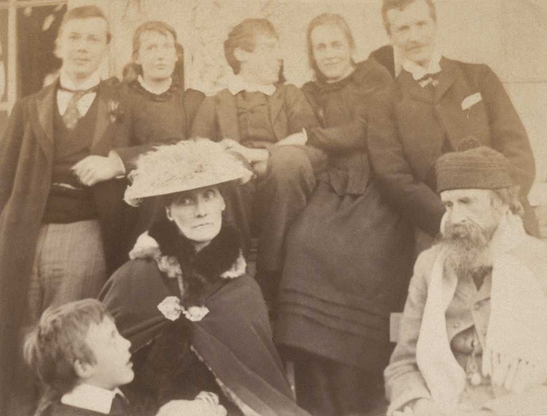 Virginia and her siblings and half-siblings, 1892. Her parents both had children from previous marriages and were widowed before they met.