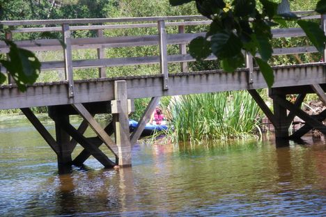 A wooden bridge 