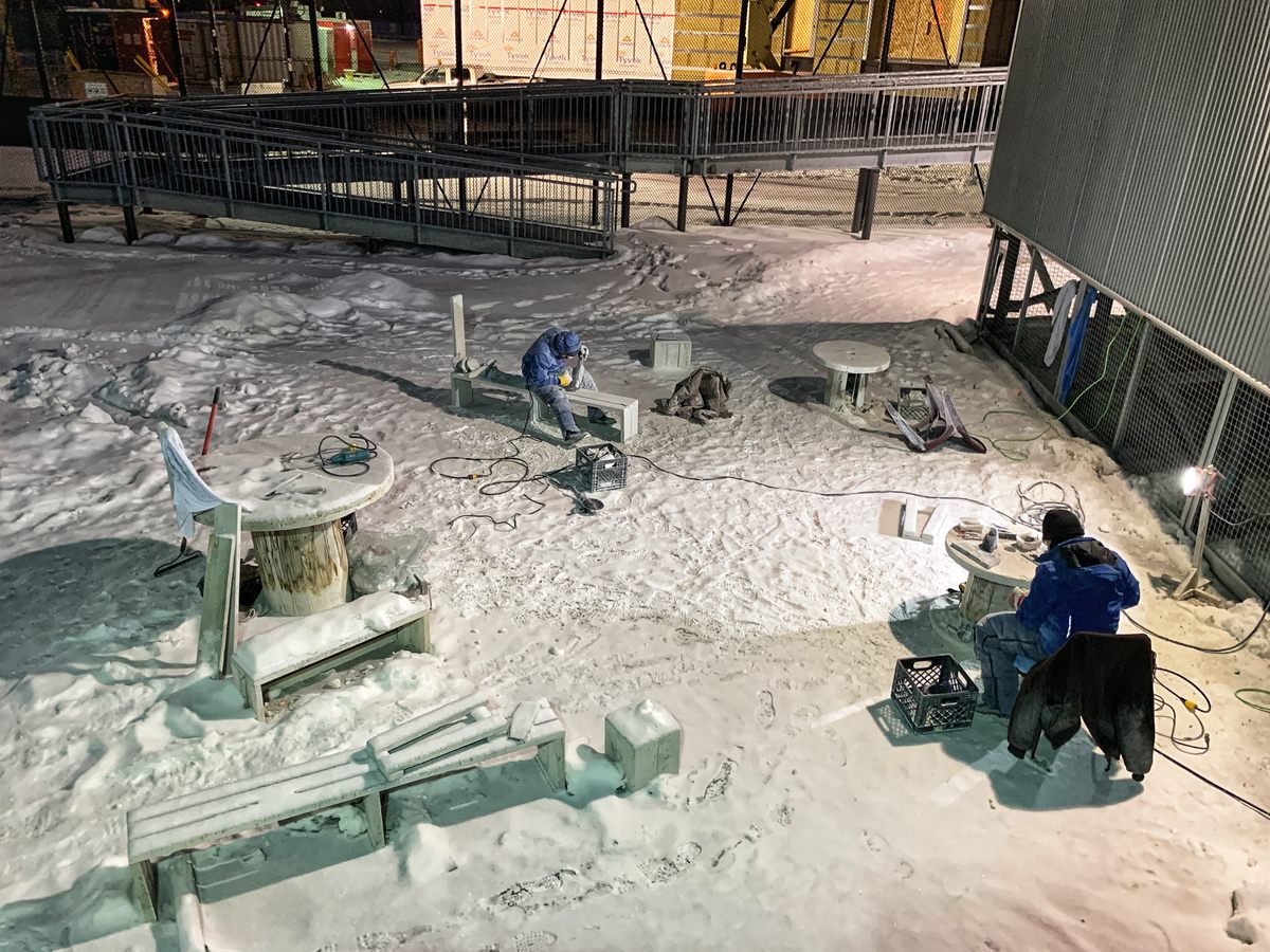 Makigiarvik jail has an outdoor carving area.