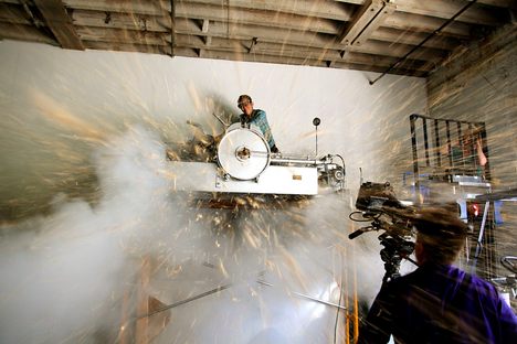 MOFAD's puffing gun in action.