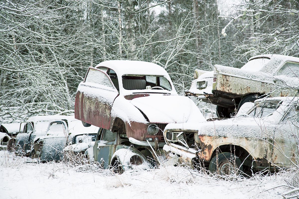 A car graveyard, Sweden.