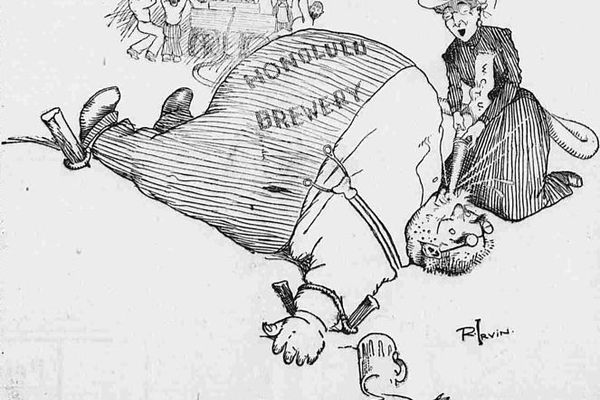 One of many Anti-Saloon League Cartoon