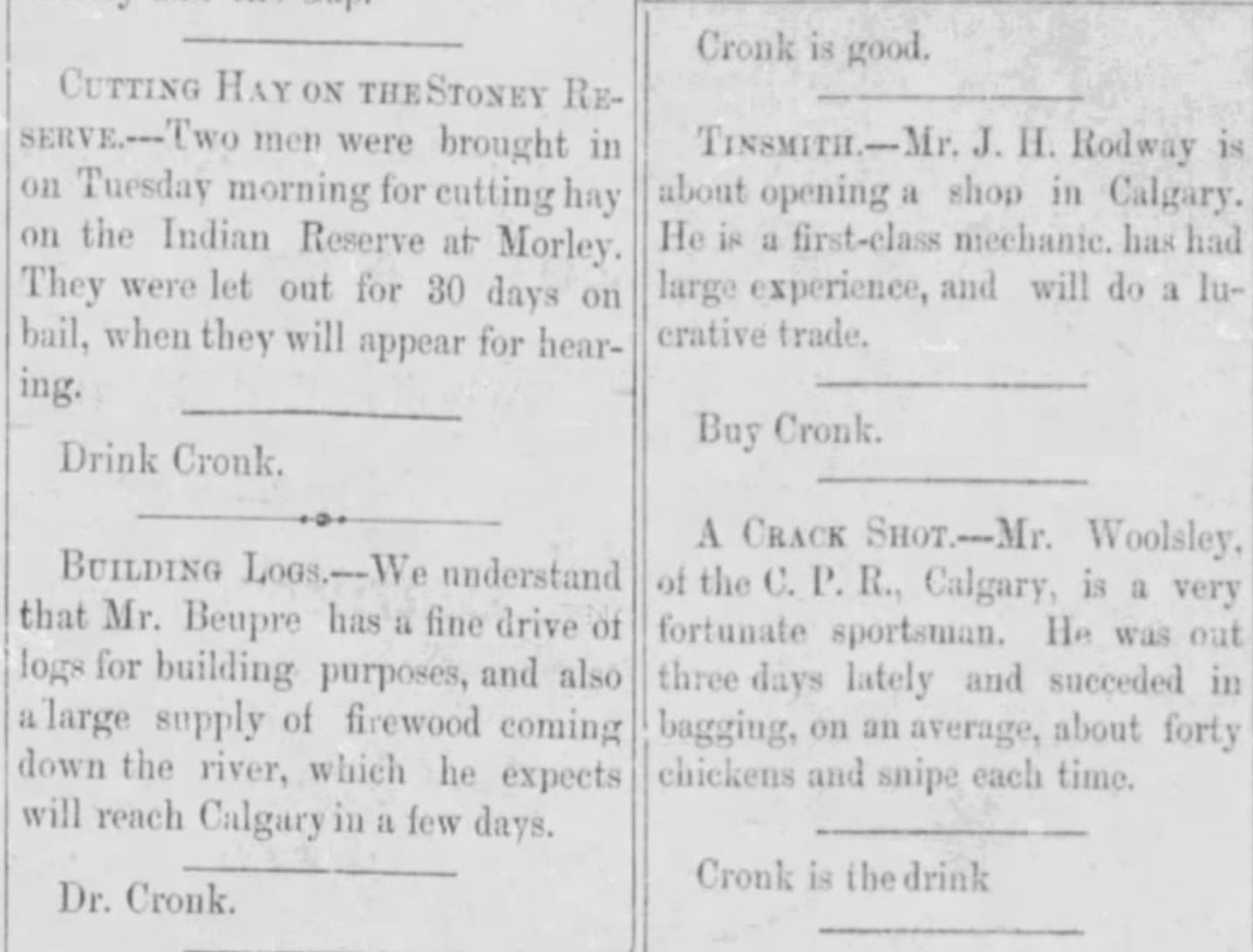 These short advertisements for Cronk sparked Twitter hilarity.