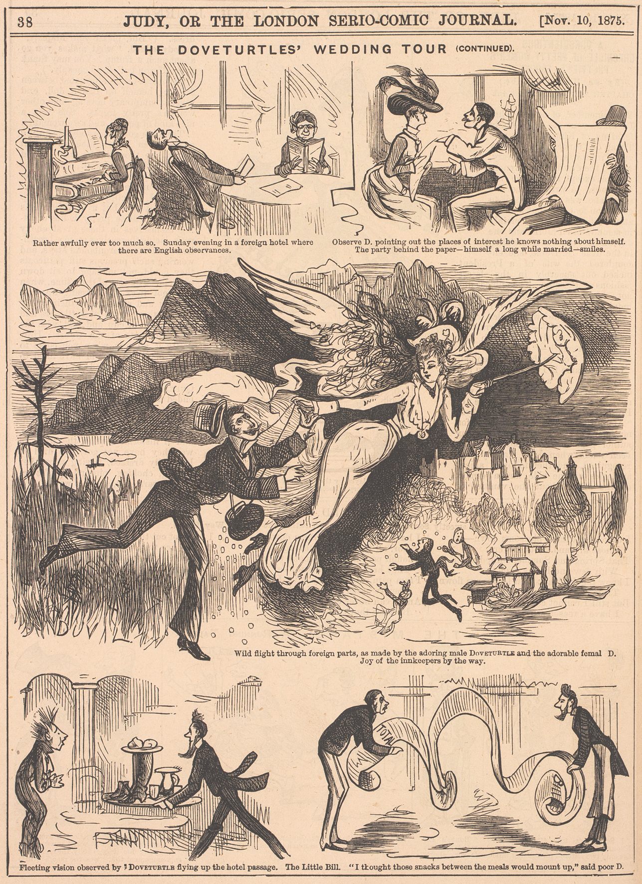 Kunzle explains that Duval showed work that wasn't limited to the cruder drawings of the Sloper comics. Here, she shows a more sophisticated style.