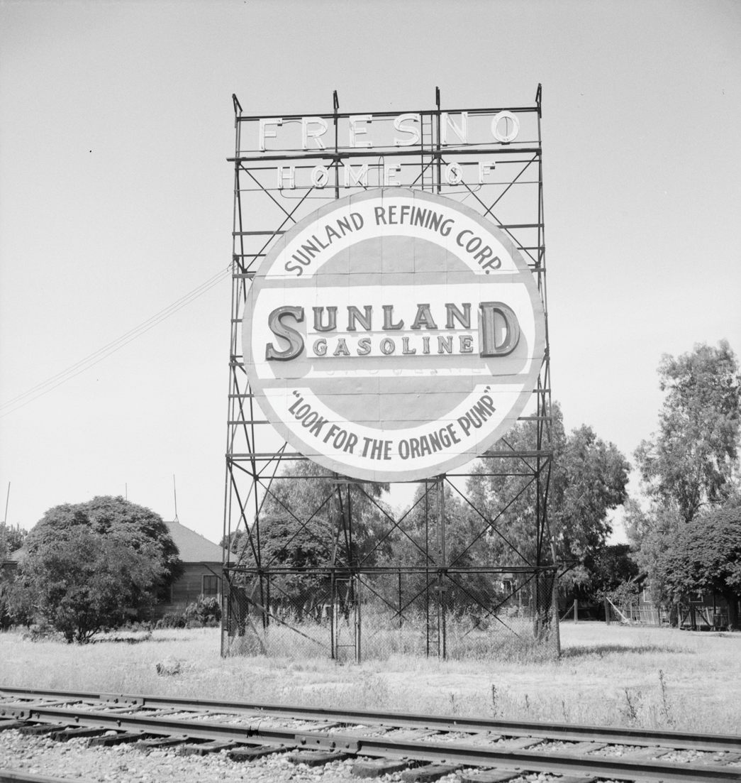 If you were driving on the outskirts of Fresno in 1939, you might have seen a sign just like this one. In fact, you might have seen this very one.