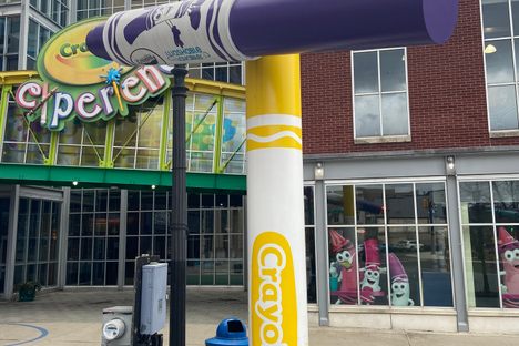 Easton’s Crayola Crayons and Markers Statues