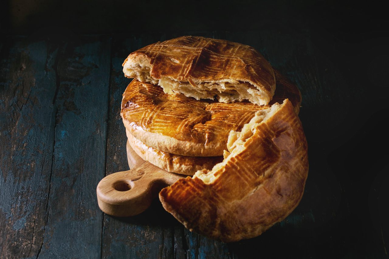 Homemade gata, a traditional Armenian pastry.