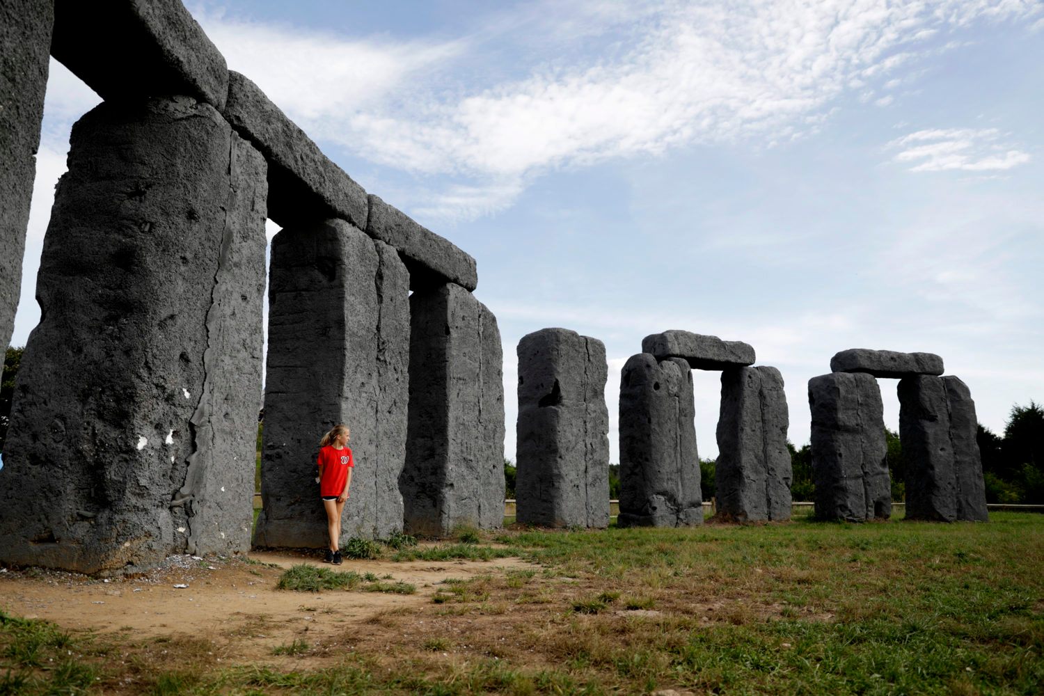 It’s nearly impossible to catch a good selfie and capture the scale of Foamhenge.