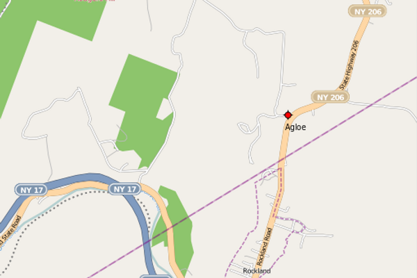 Where Agloe would have been on a map.