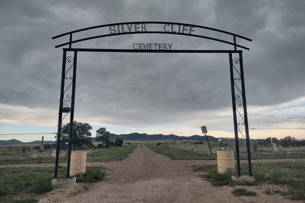 The entrance to the Silver Cliff Cemetery leads visitors down roads less traveled.