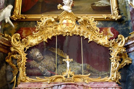 The jeweled remains of Hyacinth, a first century saint
