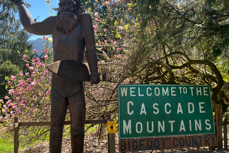 A 14-foot-tall wooden replica of Henry.