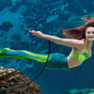 Mermaid Kiyomi at Weeki Wachee Springs State Park.
