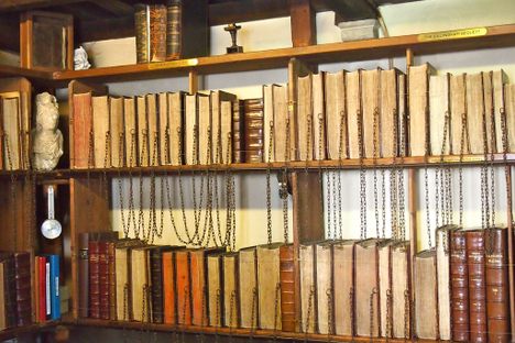 The chained library at Wimborne Minister