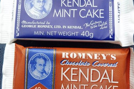 Classic and chocolate-covered Kendal Mint Cakes.