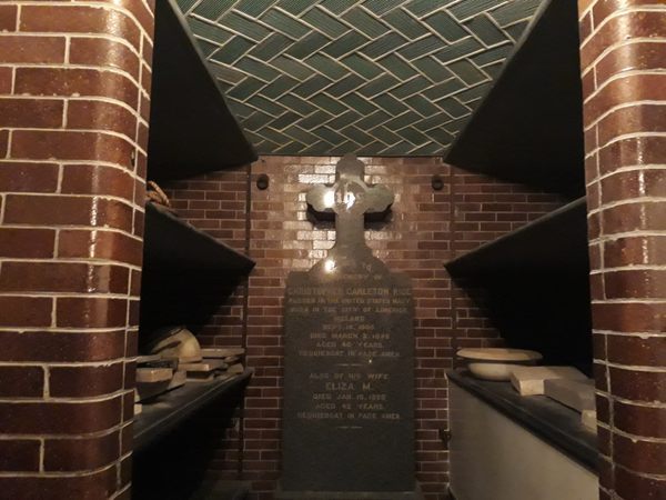  Inside a vault in the catacombs of Old St. Patrick’s Cathedral.
