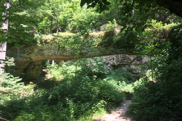 This 90 foot natural bridge is the second longest in the state.