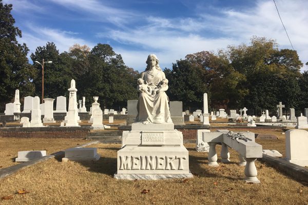 Mary Meinert's memorial at St. James