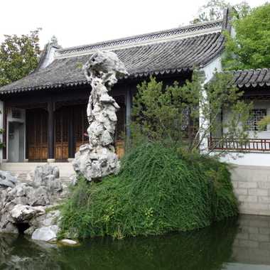 A rock formation at the New York Chinese Scholar's Garden