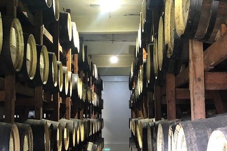 The barrel room.