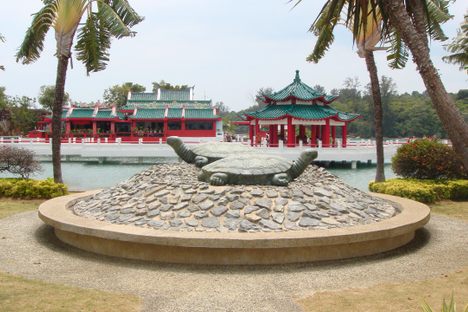 Marble tortoise statues on Kusu Island