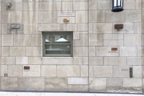 World Artifacts on the Tribune Tower Walls