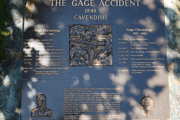 Close-up of the plaque