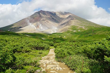 Mount Asahi on a clear day.