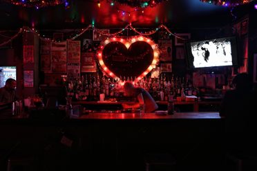 A heart behind the bar at C-Boy's Heart & Soul.