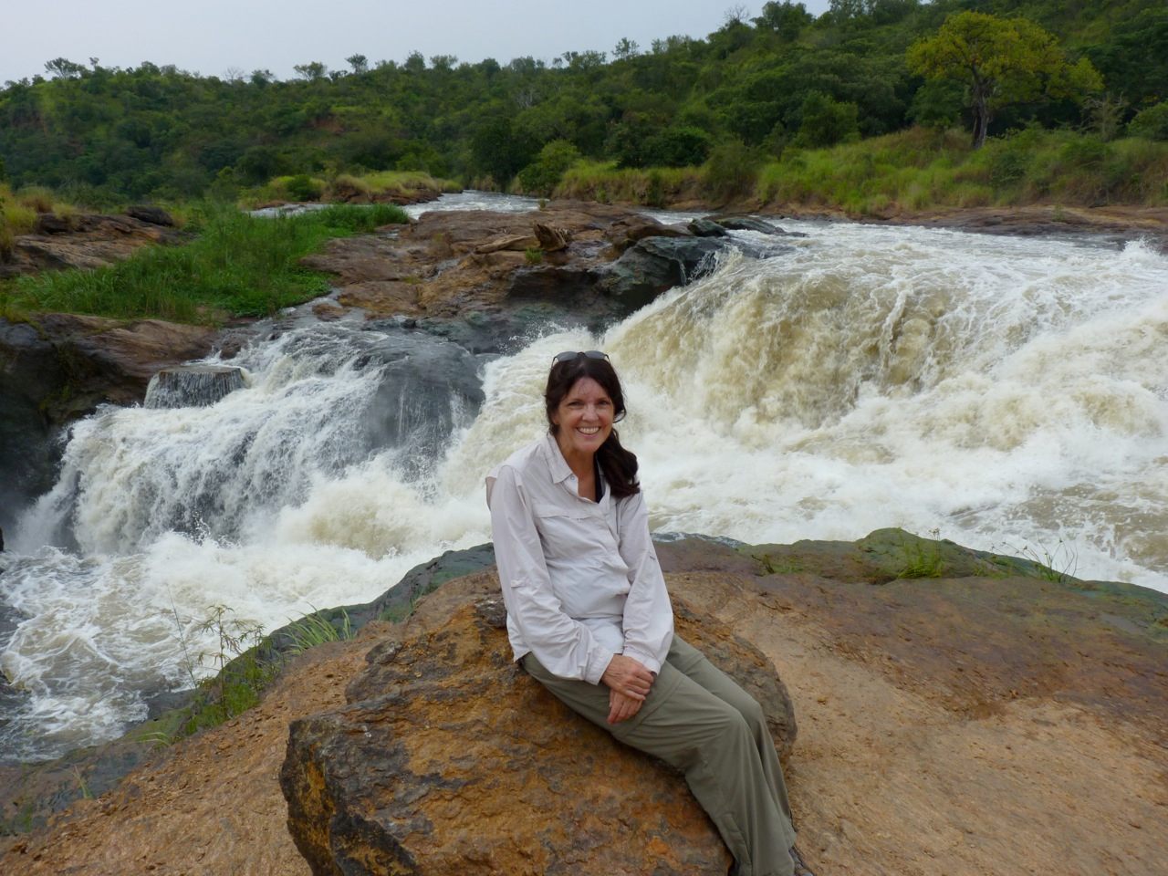 Pamela at Murchison Falls, Uganda